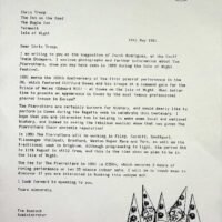1991-05-15 Letter to Isle of Wight pub re centenary events