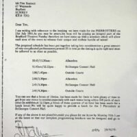 1991-06-07 Bradford Theatres Fun Day contract