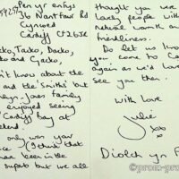 1994 Fanmail from Julie, Cardiff 1