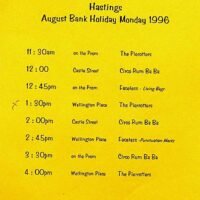 1996-08-26 Hastings, Streets of the South running order