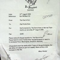 1998-08-12 Barrow gig contract with Zap