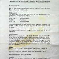 1998-12-13 TBC Victorian Christmas Fayre, Bradford contract 1