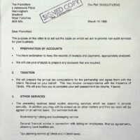 1999-03-15 First accountancy letter