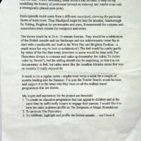 1998-08-07 Letter to Peter Symes about television show 1a