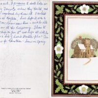 Christmas card thank you from Elizabeth Taylor, Lomas House, Worthing